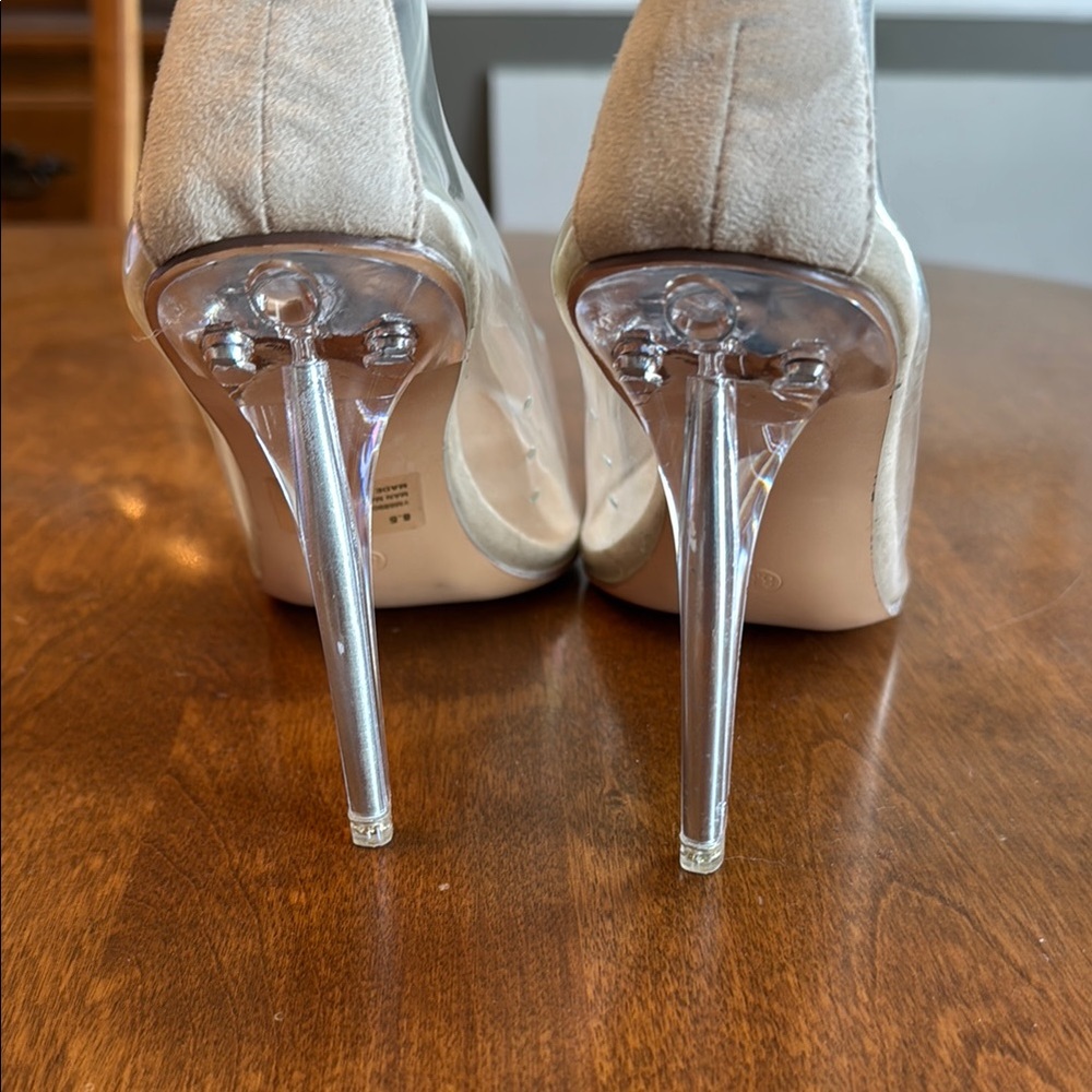Revol Glass Doll Women's Transparent Acrylic Heel Wedding/Homecoming/Formal - Picture 5 of 10